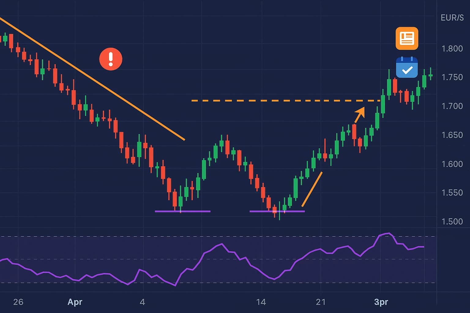 Real Case: EUR/USD W Pattern in Early 2025